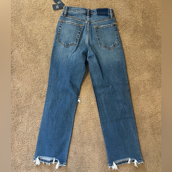 Abercrombie’s & Fitch Curve Love Petite Ankle Straight Ultra High Rise Jean - Picture 2 of 3